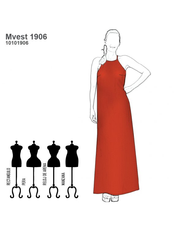 VESTIDO LARGO MUJER 1906