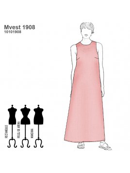 VESTIDO LARGO MUJER 1908