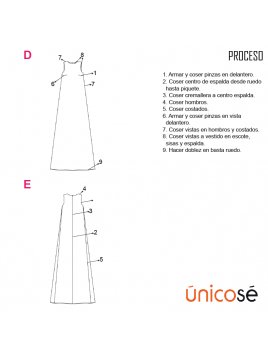 VESTIDO LARGO MUJER 1908