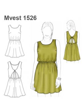 MOLDES PATRONES VESTIDO SOLERA CORTA MUJ