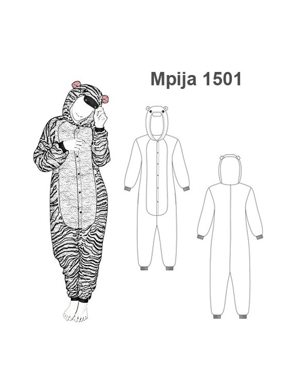PIJAMA ENTERITO CEBRA MUJER 1501