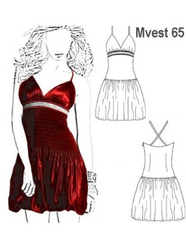 VESTIDO GLOBO MUJER 0965